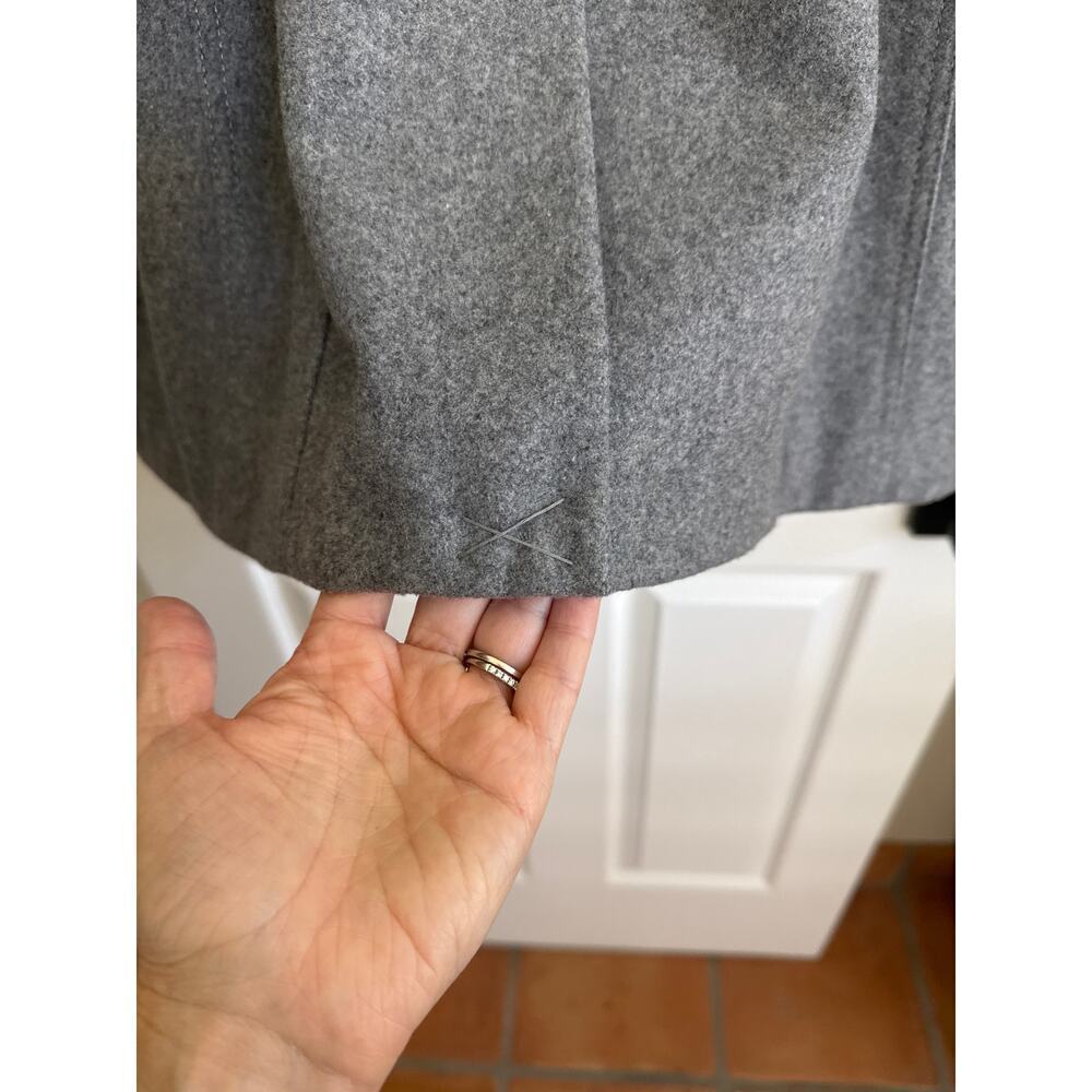 Calvin Klein Wool Blend Belted Wrap Coat – Gray – Size Medium - Picture 5 of 12